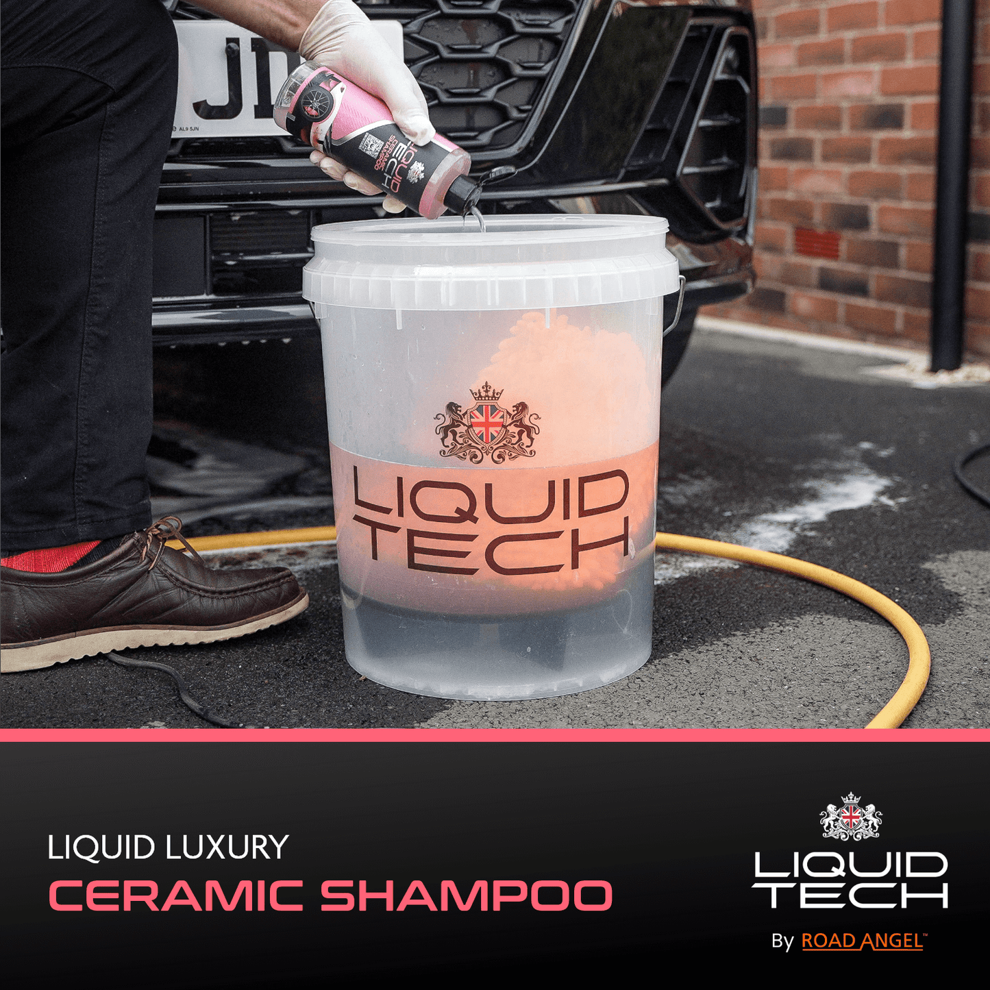 Road Angel Liquid Tech Car Care - Pre-Mixed Screen Wash Shampoo - 5L