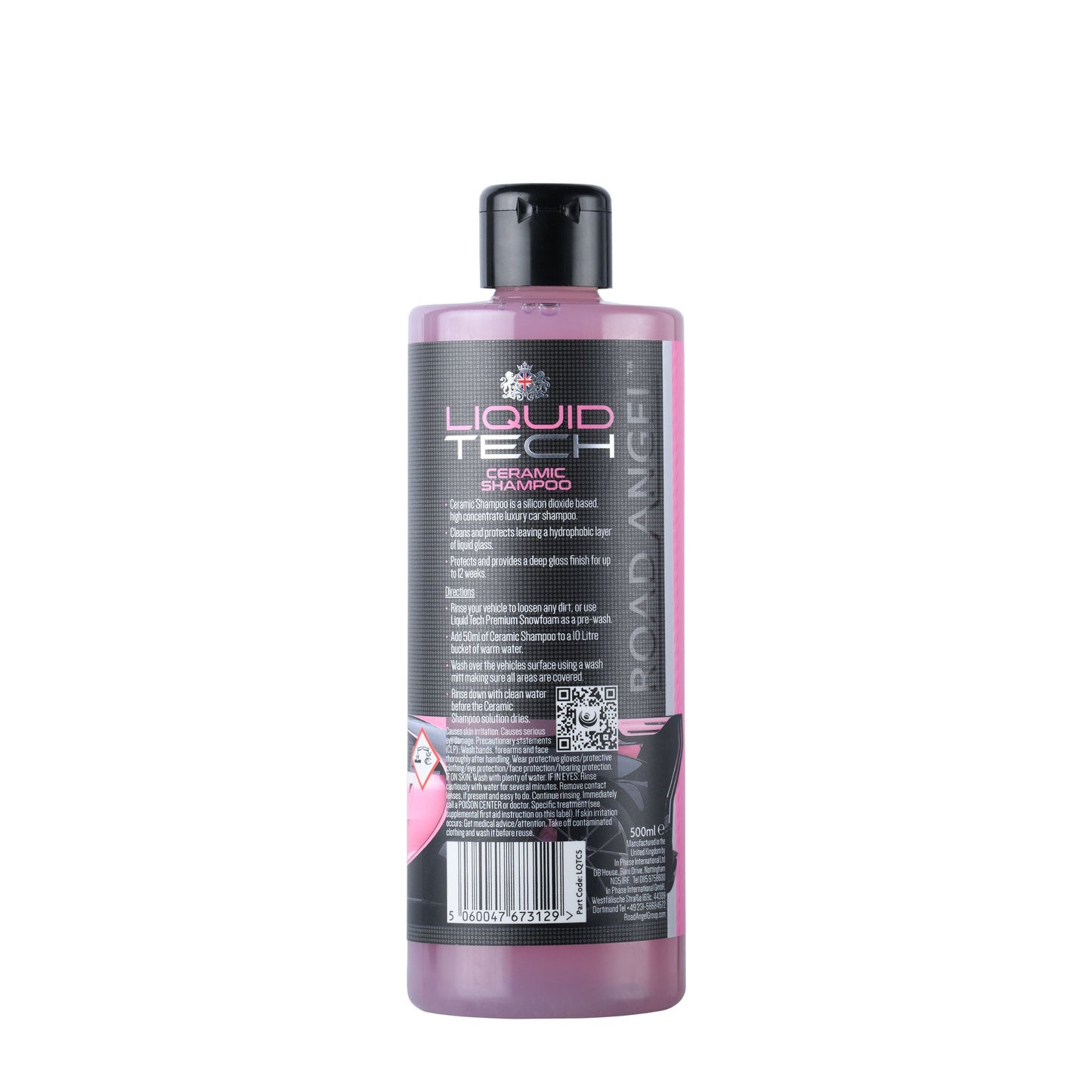 Road Angel Liquid Tech Car Care - Pre-Mixed Screen Wash Shampoo - 5L